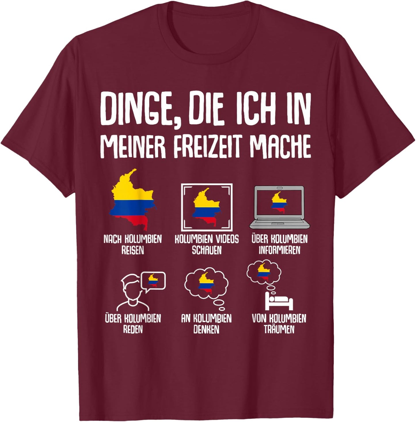 Kolumbien T-Shirt - T-Shirt | Maroon