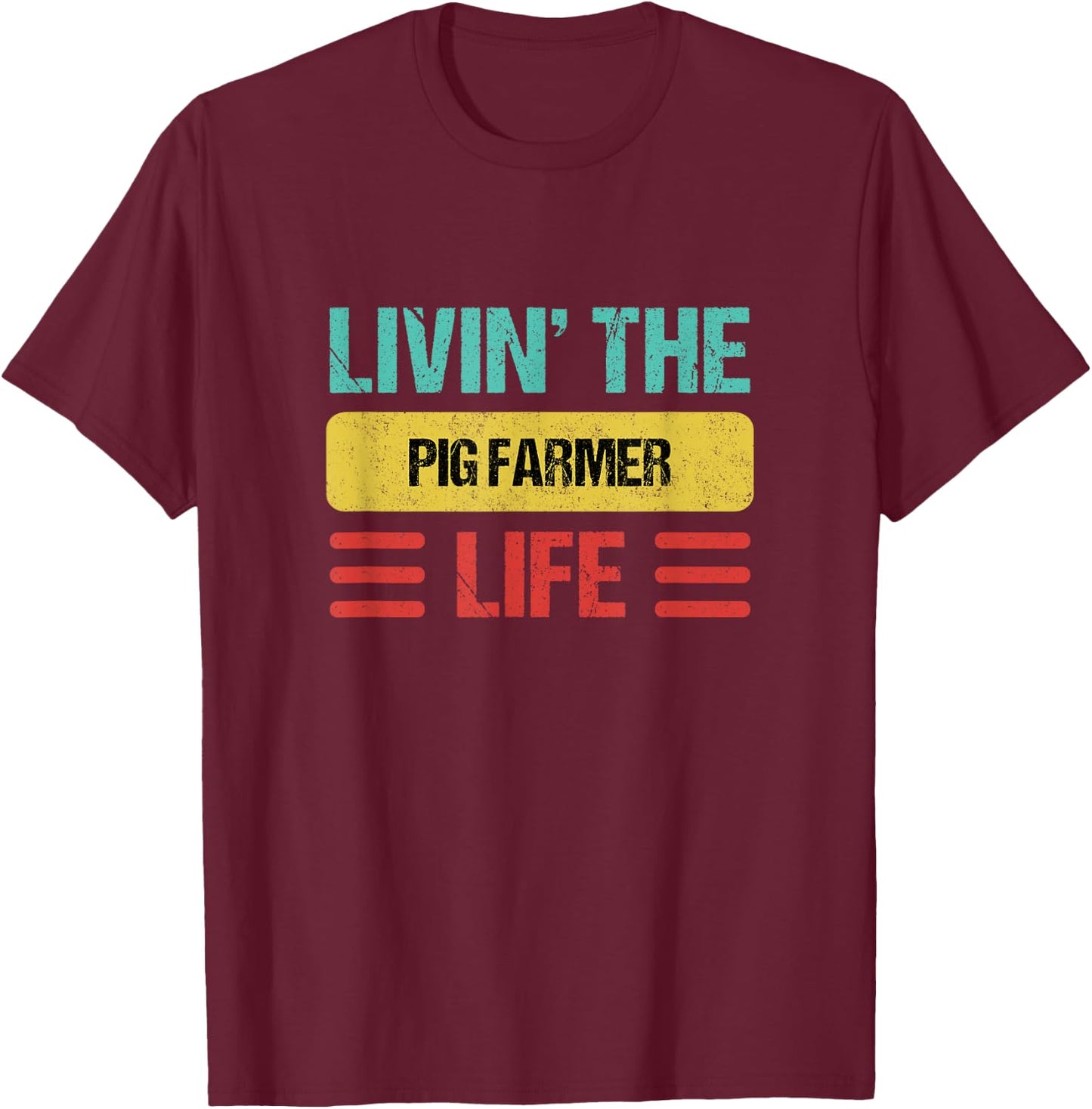 Pig Farmer T-Shirt - T-Shirt | Maroon