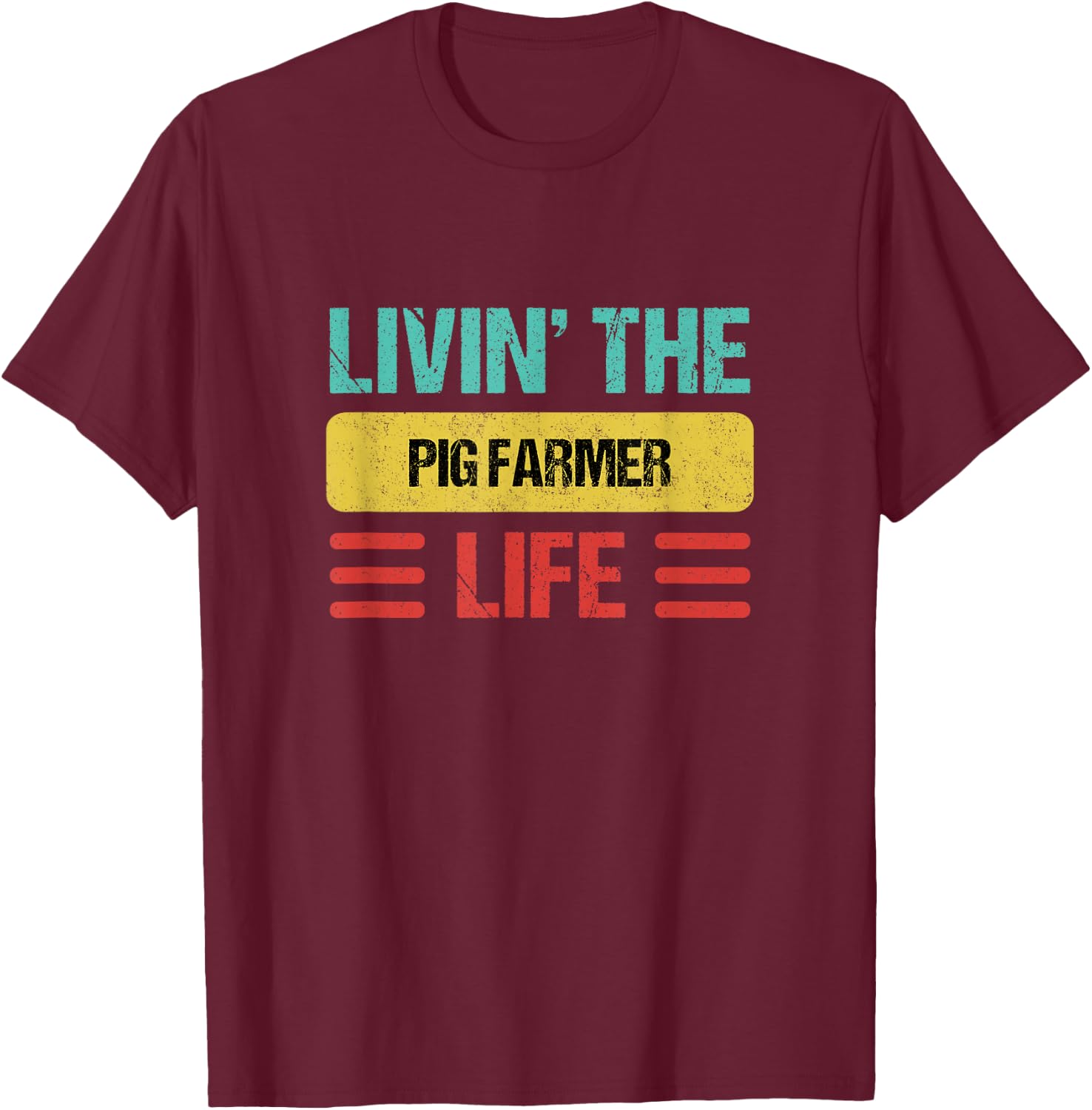 Pig Farmer T-Shirt - T-Shirt | Maroon