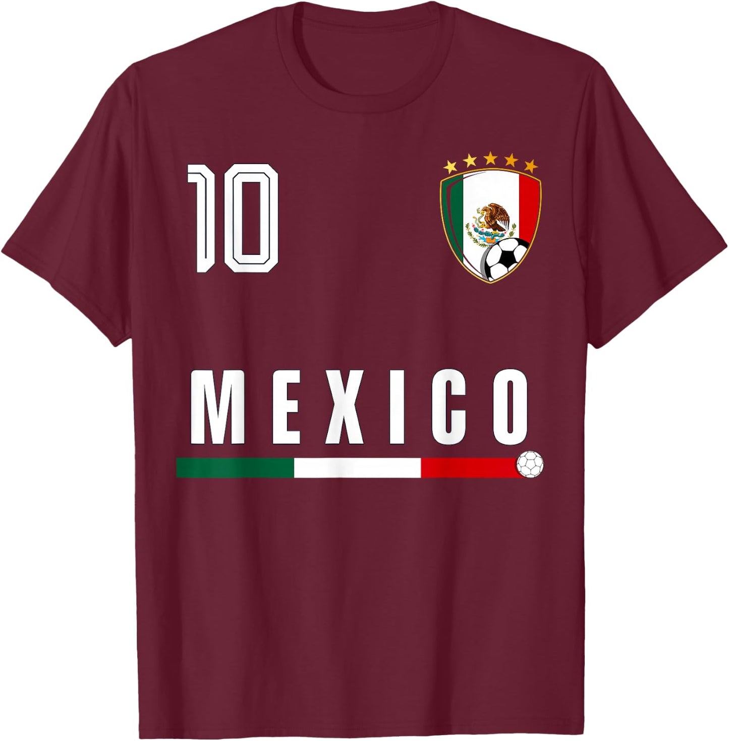 Mexico Flag Mexican Pride Lovers T-Shirt - T-Shirt | Maroon