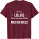 Nord Proud D'être Lillois Lille Gift Humour Chti , Red, S T-Shirt - T-Shirt | Maroon