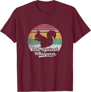 Retro Vintage Squirrel Lover Squirrel Whisperer T-Shirt - T-Shirt | Maroon