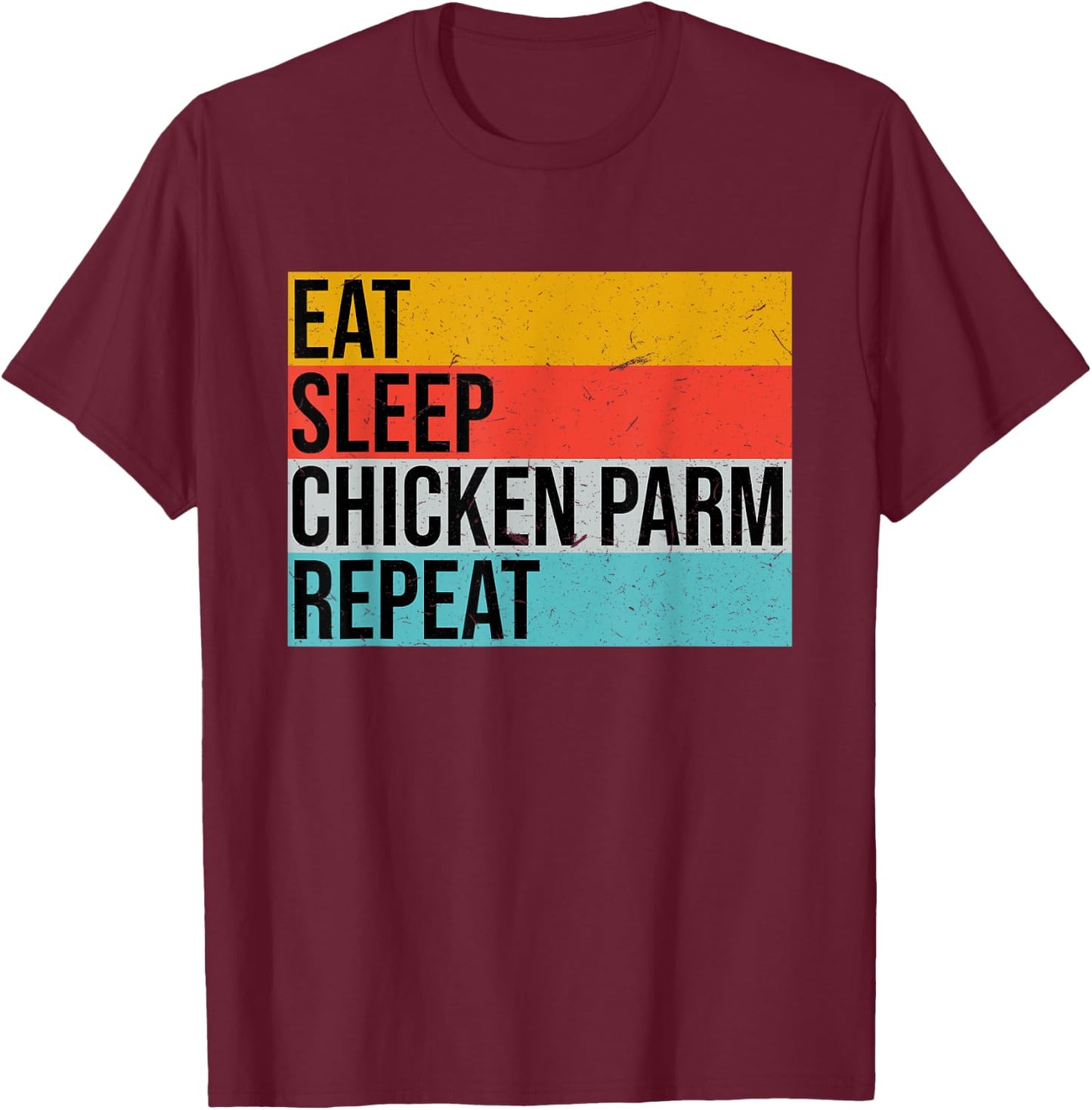 Funny Italian Foodie Parmesan Design For Chicken Parm Lovers T-Shirt - T-Shirt | Maroon