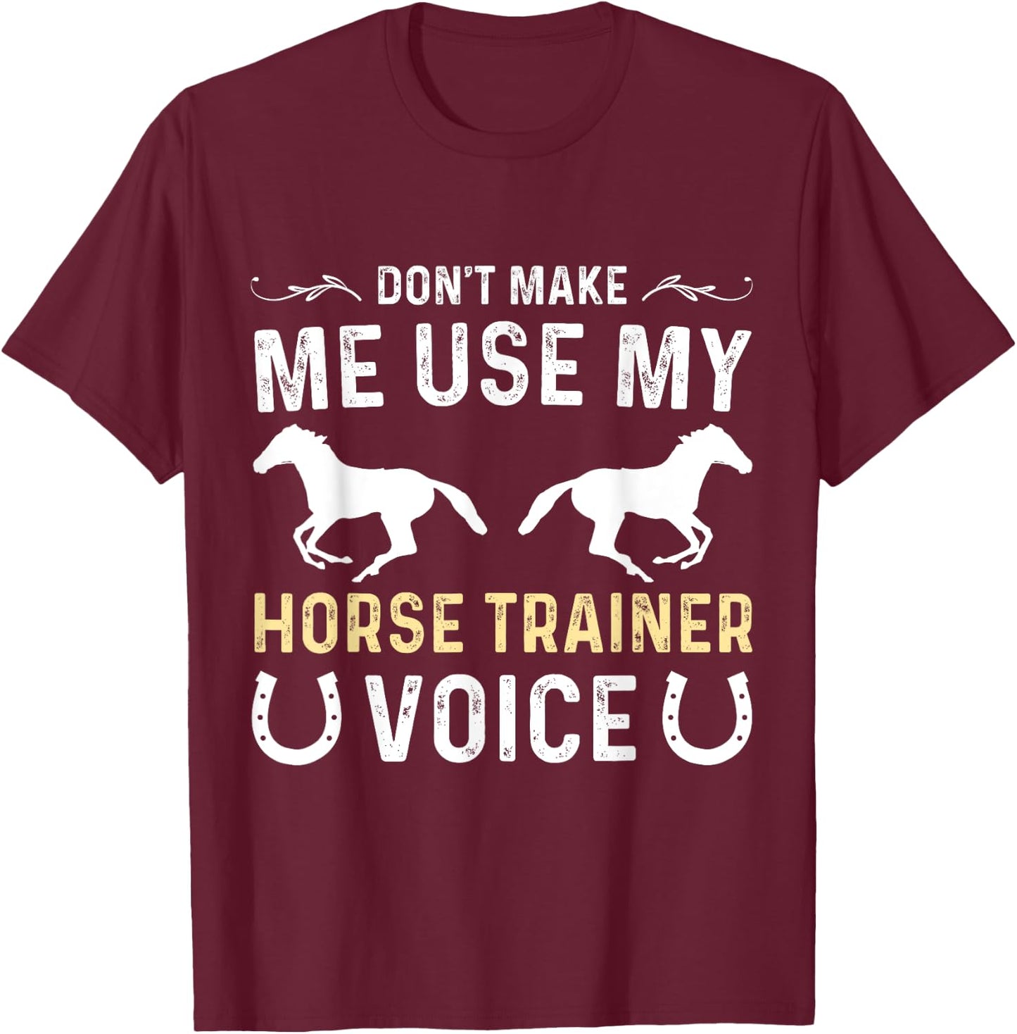 Funny horse trainer assistant thank you equestrian trainer T-Shirt - T-Shirt | Maroon