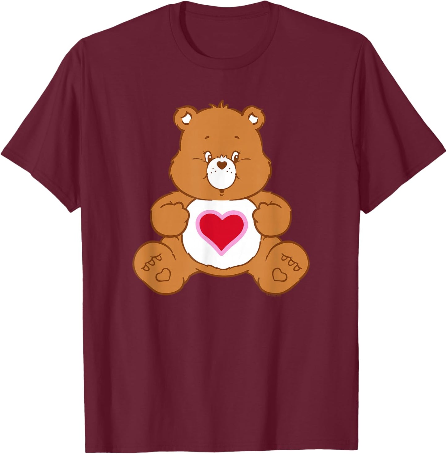 Care Bears Vintage Tenderheart Bear Big Hug Portrait T-Shirt - T-Shirt | Maroon