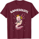 Cute Gaming Art Women Kids Video Game Axolotl Gamer T-Shirt - T-Shirt | Maroon