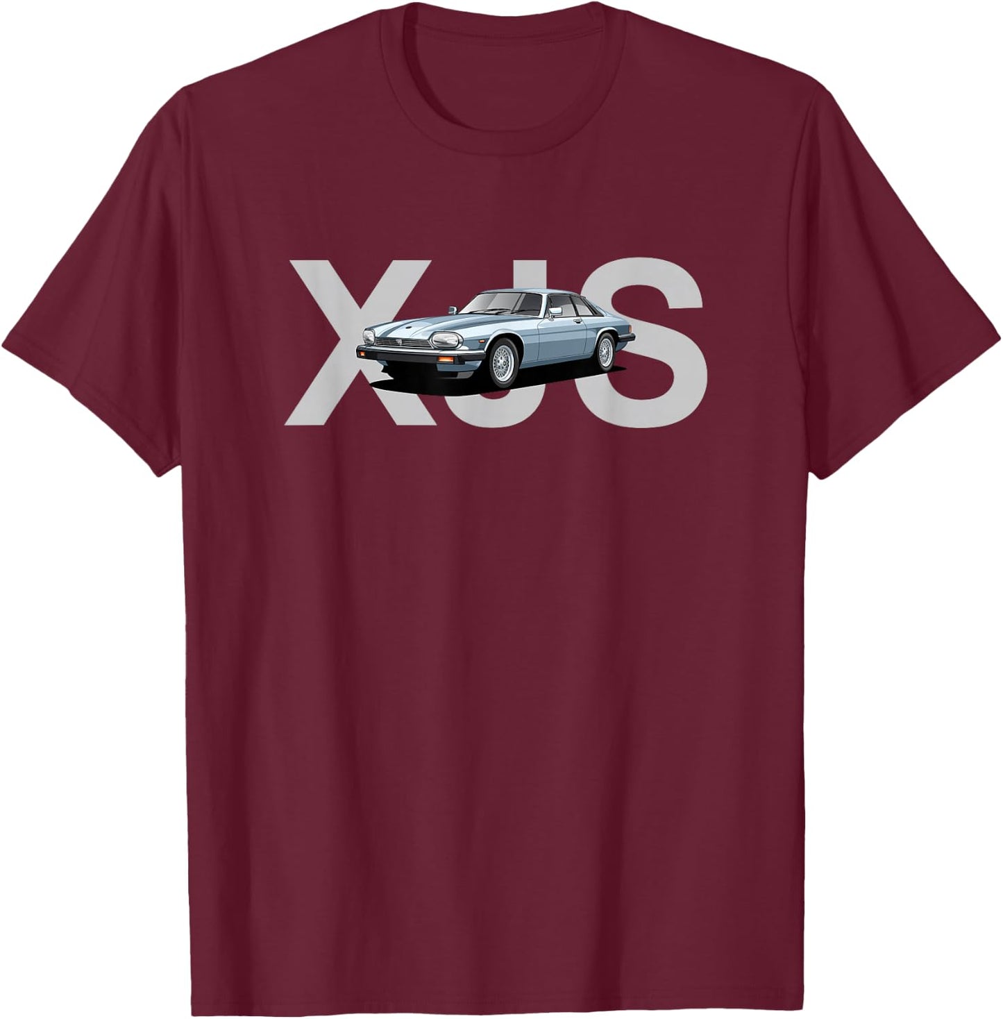 British Classic Sports Cars Famous Jaguars T-Shirt - T-Shirt | Maroon