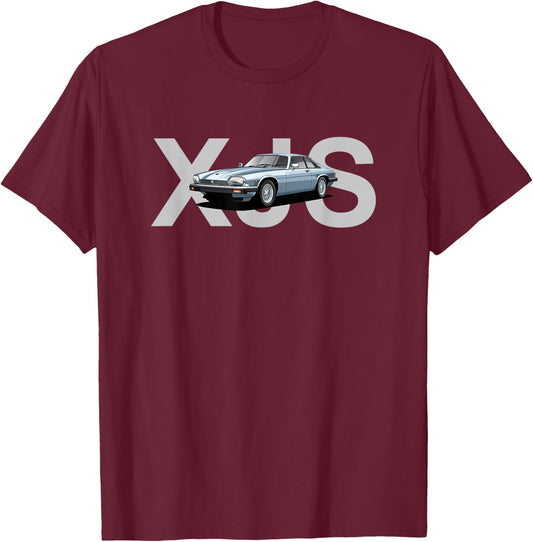 British Classic Sports Cars Famous Jaguars T-Shirt - T-Shirt | Maroon