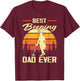 Best Beeping Dad Ever Metal Detecting Dad Humor T-Shirt - T-Shirt | Maroon