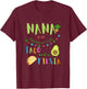 Nana Mexican Birthday Taco Bout A Fiesta Family Matching T-Shirt - T-Shirt | Maroon