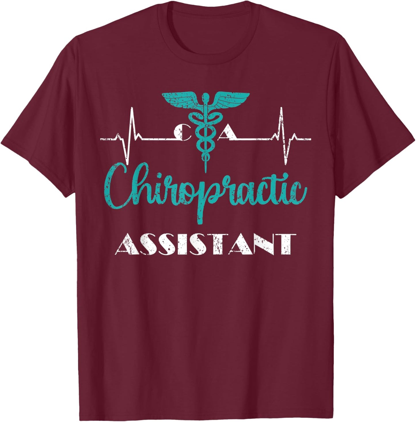 Chiropractic Care Assistant Chiropractor Spine Treatment T-Shirt - T-Shirt | Maroon
