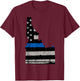 Support Law Enforcement Police Idaho Officers Blue T-Shirt - T-Shirt | Maroon