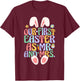 Our First Easter As Mr & Mrs Couple Husband Wife Easter Day T-Shirt - T-Shirt | Maroon