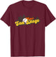 San Diego Baseball Vintage City Skyline Baseball Lover T-Shirt - T-Shirt | Maroon