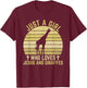 Jesus And Giraffes - Christian Girl And Women T-Shirt - T-Shirt | Maroon