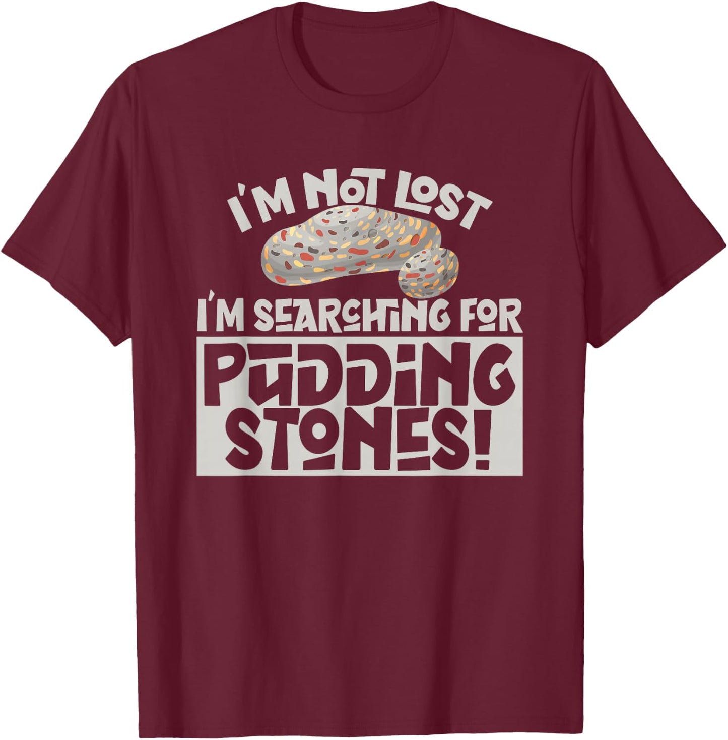 Rock Collector Pudding Stone T-Shirt - T-Shirt | Maroon