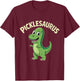 Pickle Dinosaur T-Rex Dill Cucumber Pickling Funny Pickle T-Shirt - T-Shirt | Maroon