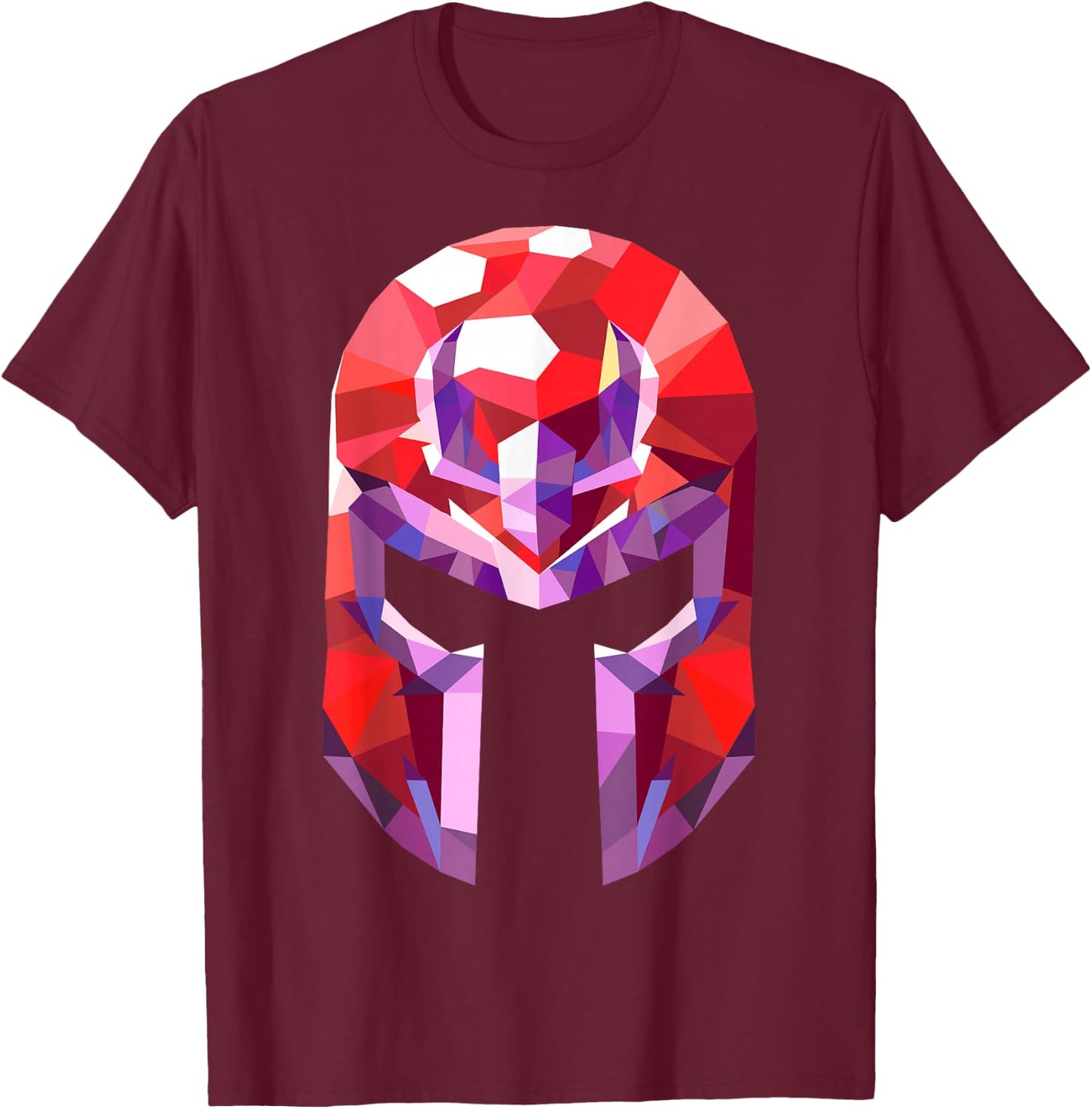 Marvel X-Men Magneto Geometric Prism Helmet Graphic T-Shirt - T-Shirt | Maroon