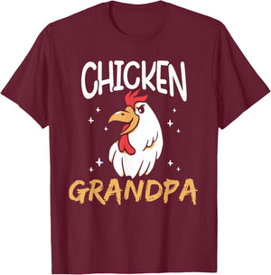 Chicken Grandpa Poultry Rooster Chickens Keeper Chicken T-Shirt - T-Shirt | Maroon