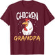 Chicken Grandpa Poultry Rooster Chickens Keeper Chicken T-Shirt - T-Shirt | Maroon