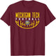 Michigan Tech Huskies Football Arch T-Shirt - T-Shirt | Maroon