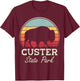 Custer State Park South Dakota Bison Lovers T-Shirt - T-Shirt | Maroon
