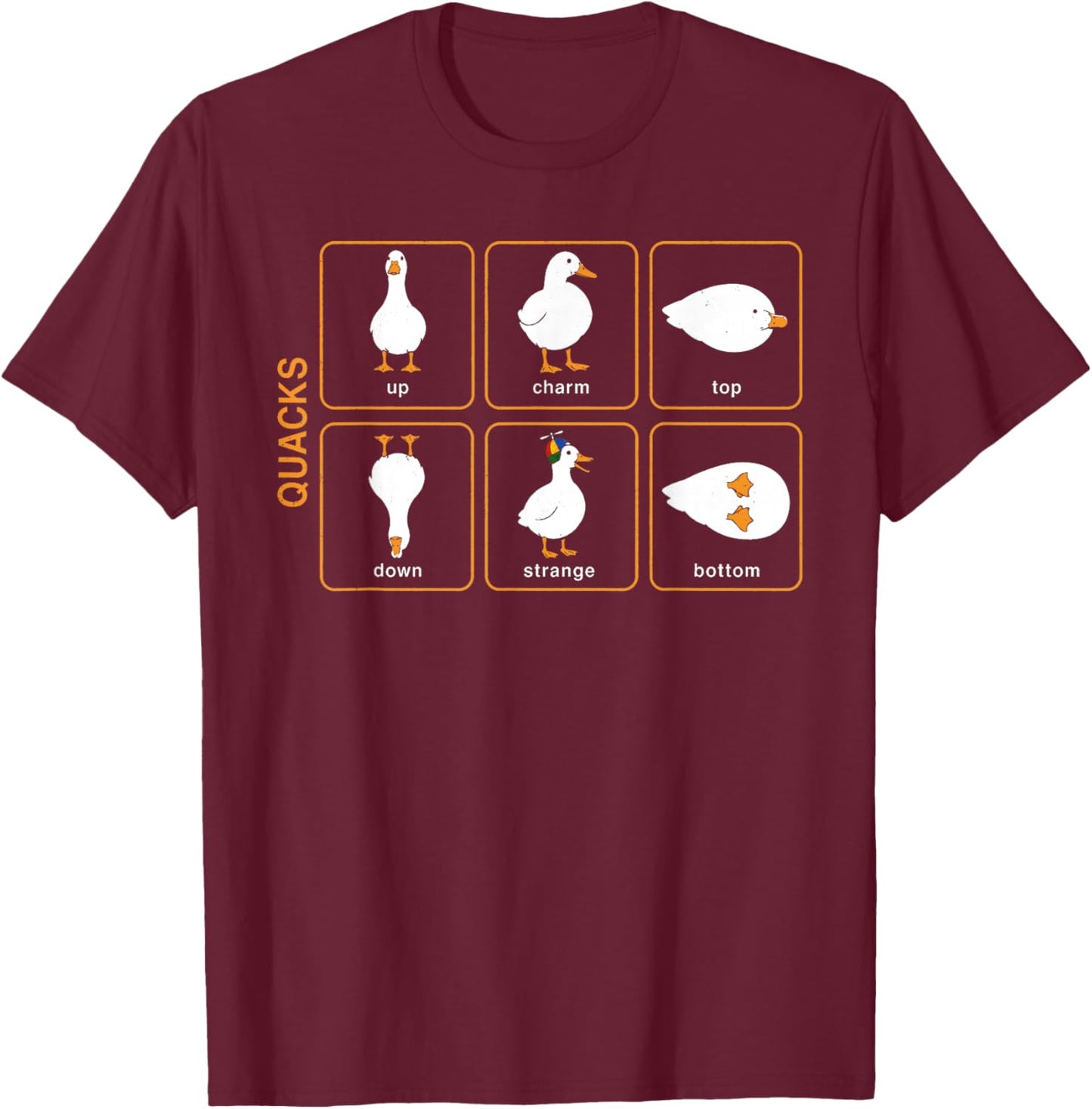 Quarks Particule d'oie Physique Mécanique Quantique Science Nerd T-Shirt - T-Shirt | Maroon