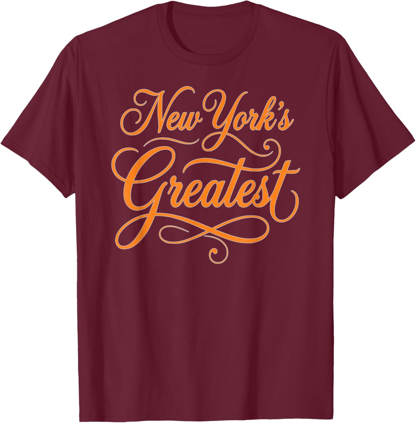 New York's Greatest Script T-Shirt - T-Shirt | Maroon