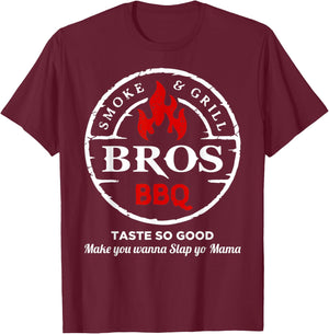 Smoke And Grill Bros BBQ Taste So Good Funny BBQ Griller T-Shirt - T-Shirt | Maroon