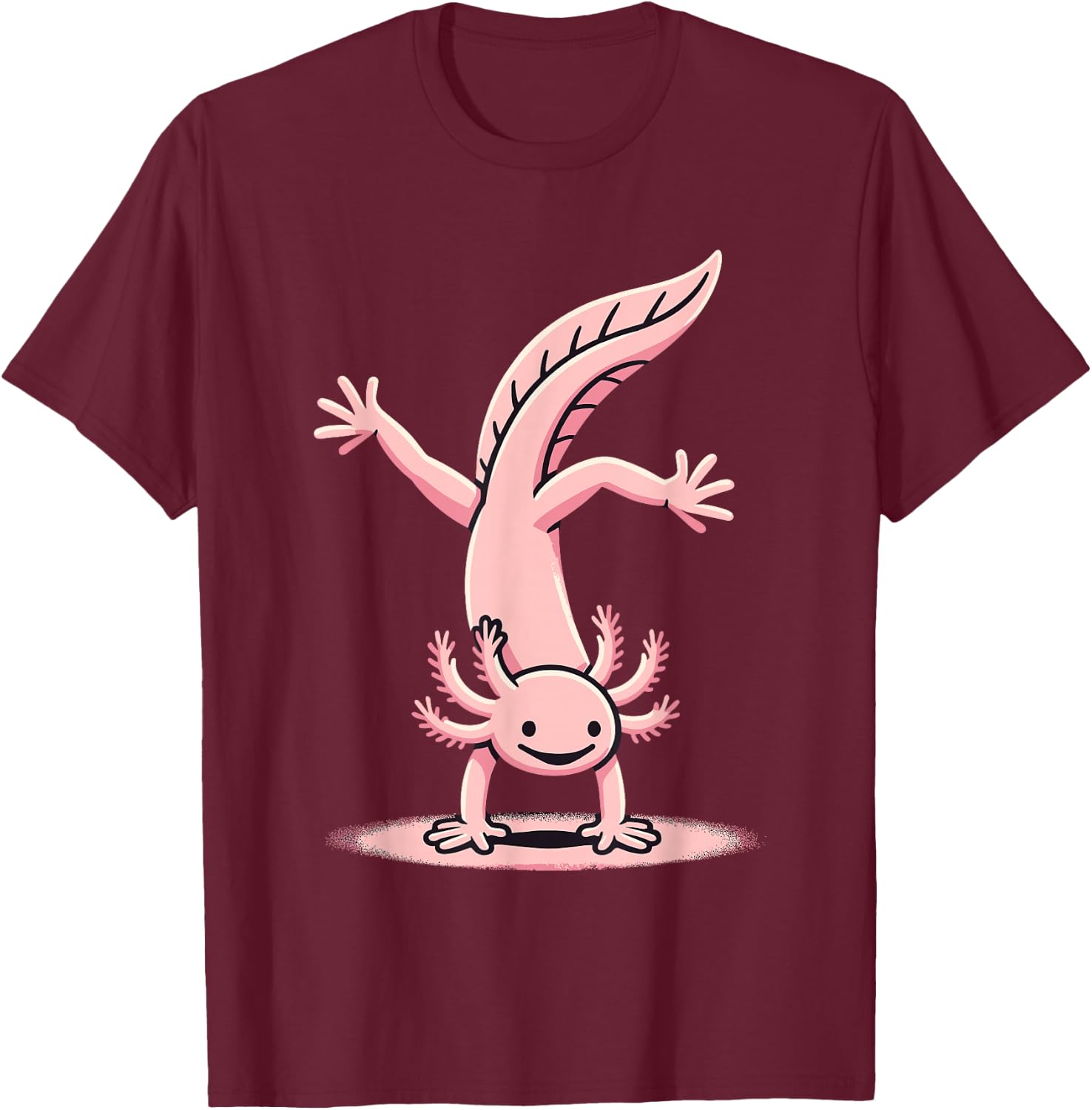 Axolotl Acrobatics Cartwheel Acrobat for Gymnastics Lover T-Shirt - T-Shirt | Maroon