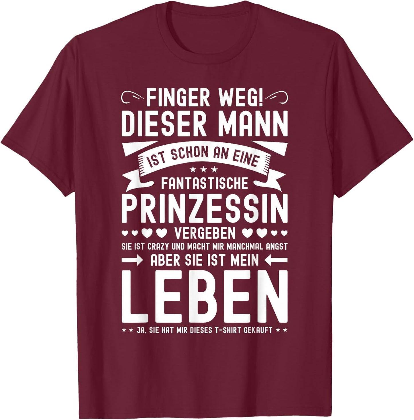 Finger Weg Dieser Mann Ist Vergeben - Partner Mann , black T-Shirt - T-Shirt | Maroon