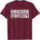 Halloween Easy Quick Dad Mom Adult Costume Unicorn Security T-Shirt - T-Shirt | Maroon