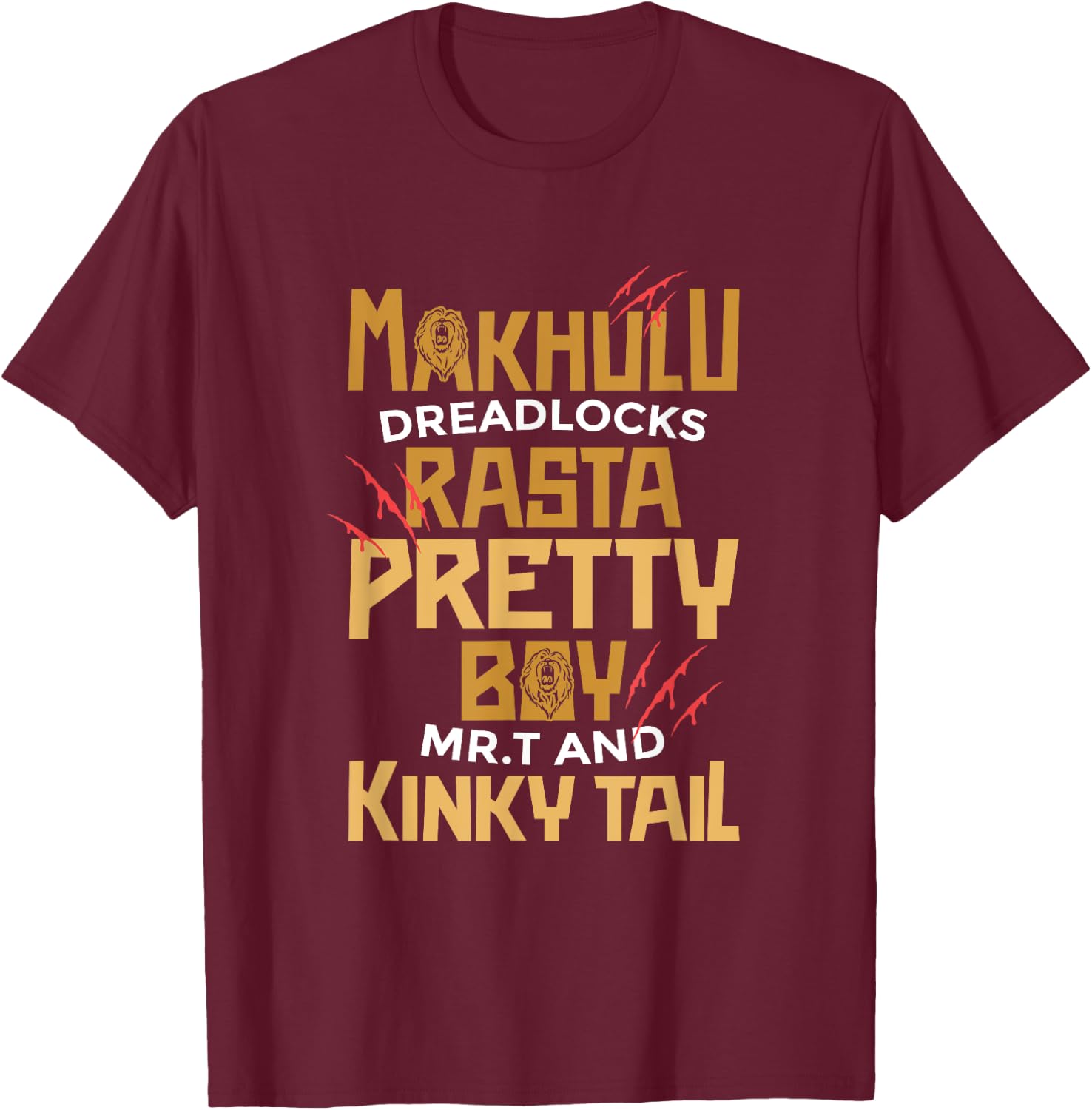 Mapogos Coalition Gang of Brother Lions Novelty T-Shirt - T-Shirt | Maroon