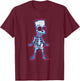 The Simpsons Bart Simpson Way in Trouble X-Ray , black T-Shirt - T-Shirt | Maroon