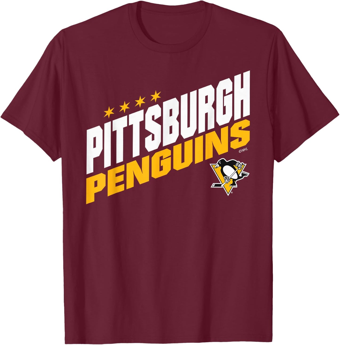 Pittsburgh Penguins Fuel Dark Heather Officially Licensed T-Shirt - T-Shirt | Maroon