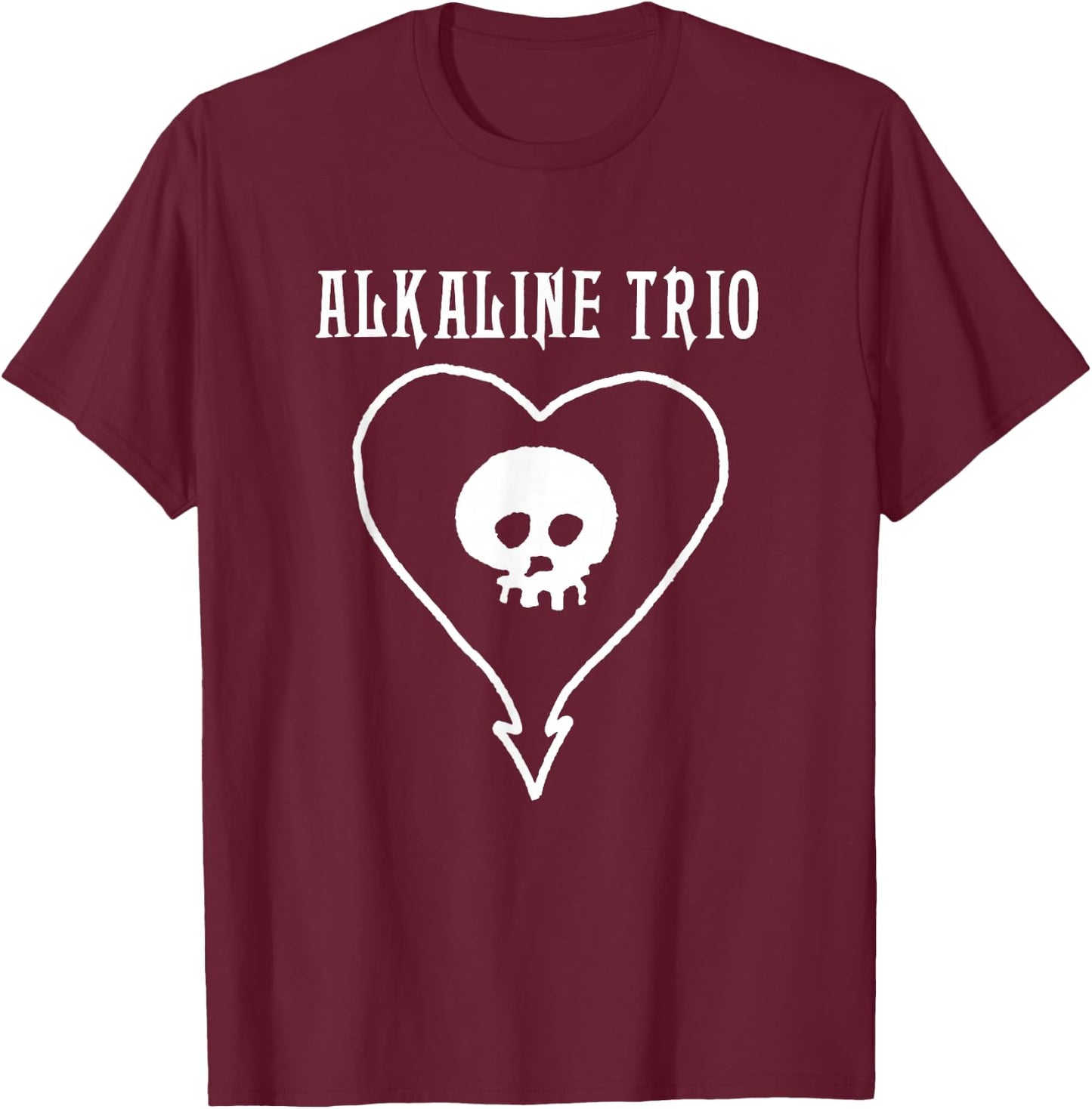 Alkaline Trio - Official Merchandise - Classic Heartskull Small T-Shirt - T-Shirt | Maroon