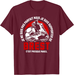 Brest Humour , Black, S T-Shirt - T-Shirt | Maroon