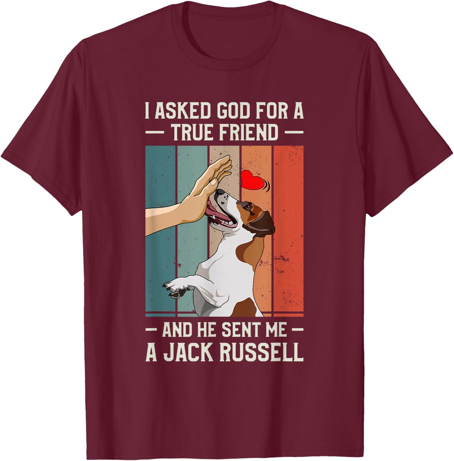 Jack Russell Terrier Jack Russells Dog T-Shirt - T-Shirt | Maroon