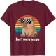Capybara Dont Worry Be Cappy Boys Girls Funny Retro Capybara , black T-Shirt - T-Shirt | Maroon