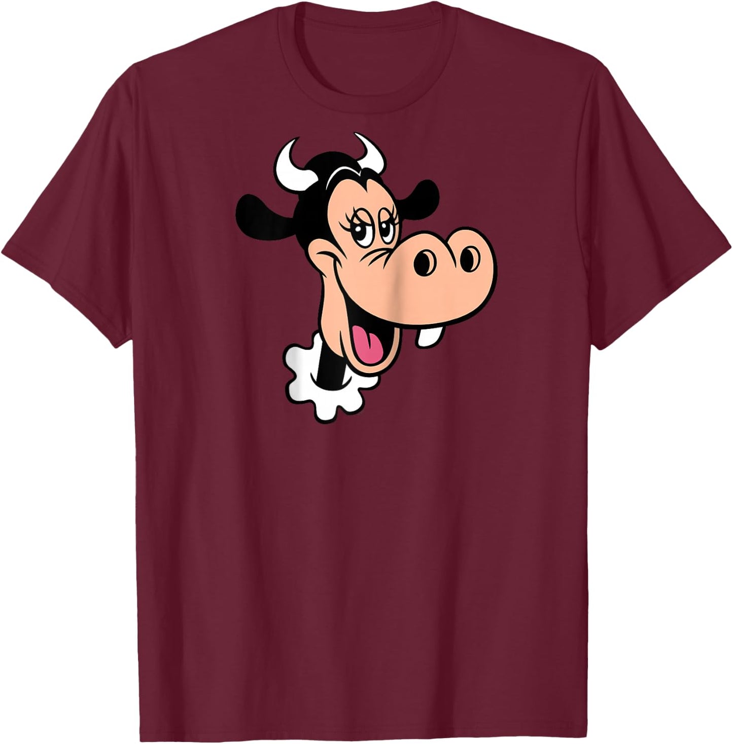 Disney Clarabelle Cow Big Face Costume Raglan Baseball T-Shirt - T-Shirt | Maroon
