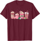 Coffee Lovers Christmas Coffee T-Shirt - T-Shirt | Maroon