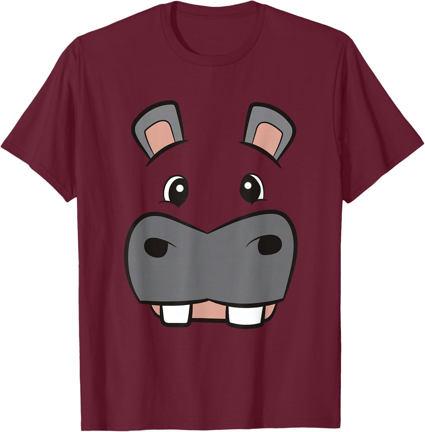 Lustiges Nilpferd-Kostüm Lazy Halloween Kostüm Nilpferd T-Shirt - T-Shirt | Maroon