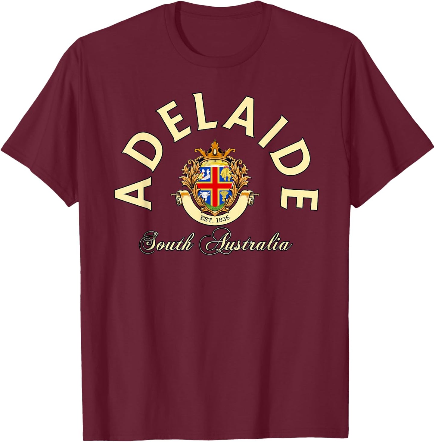 Adelaide South Australia Australian Kangaroo Adelaide T-Shirt - T-Shirt | Maroon