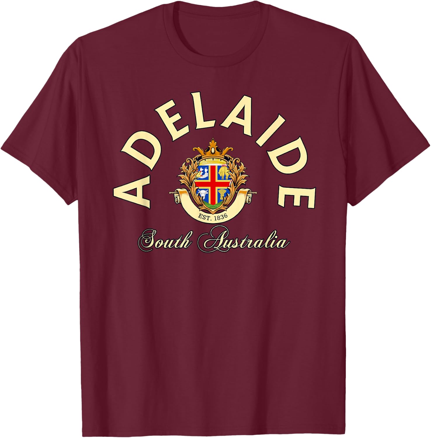 Adelaide South Australia Australian Kangaroo Adelaide T-Shirt - T-Shirt | Maroon