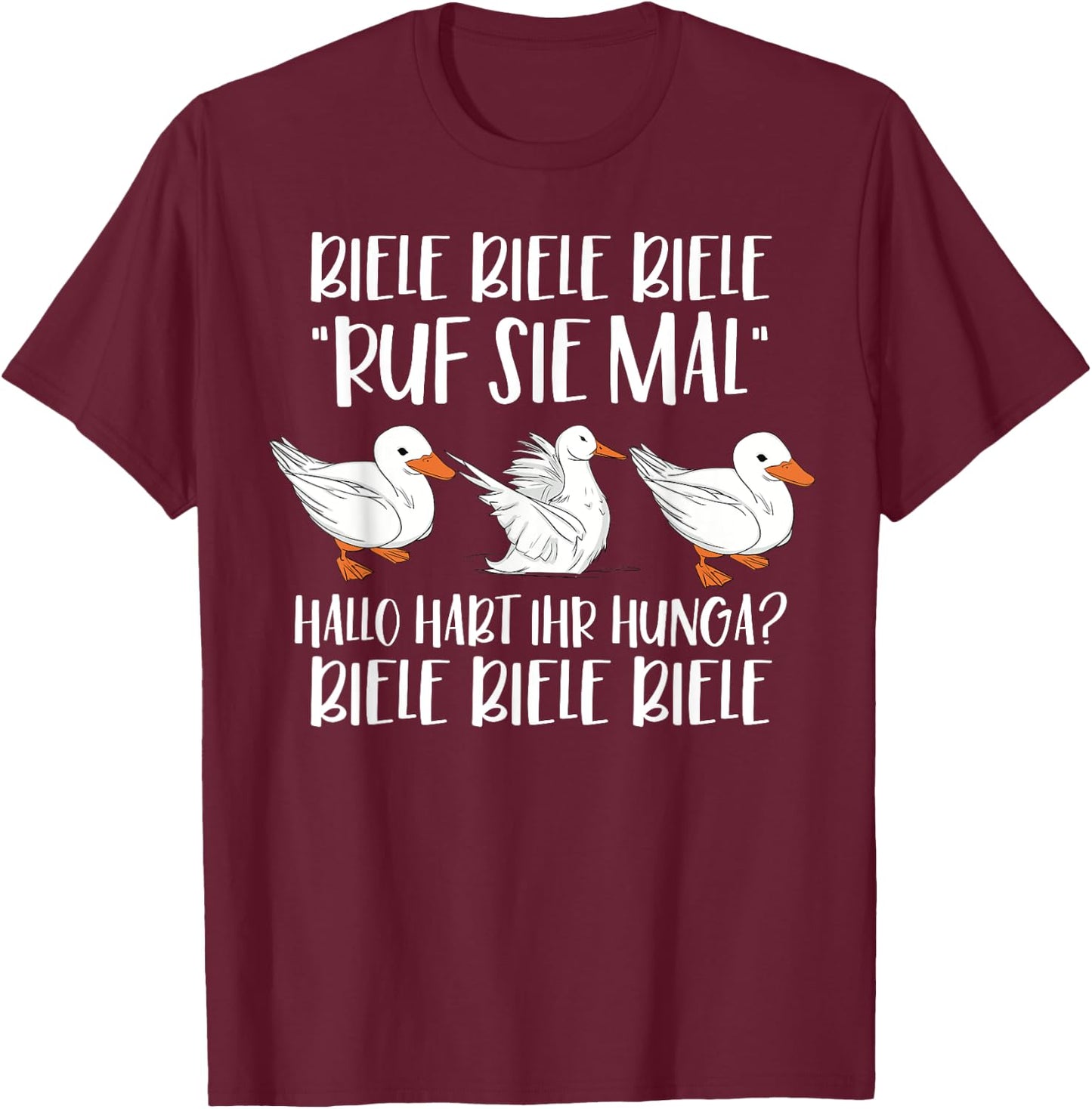 biele biele biele ruf sie mal Meme Enten biele T-Shirt - T-Shirt | Maroon