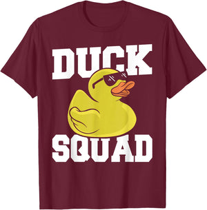 Rubber Ducky Family Rubber Duck Squad T-Shirt - T-Shirt | Maroon