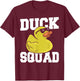 Rubber Ducky Family Rubber Duck Squad T-Shirt - T-Shirt | Maroon