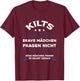 Kilts Brave Girls Kilt Scotland Tartan , black T-Shirt - T-Shirt | Maroon