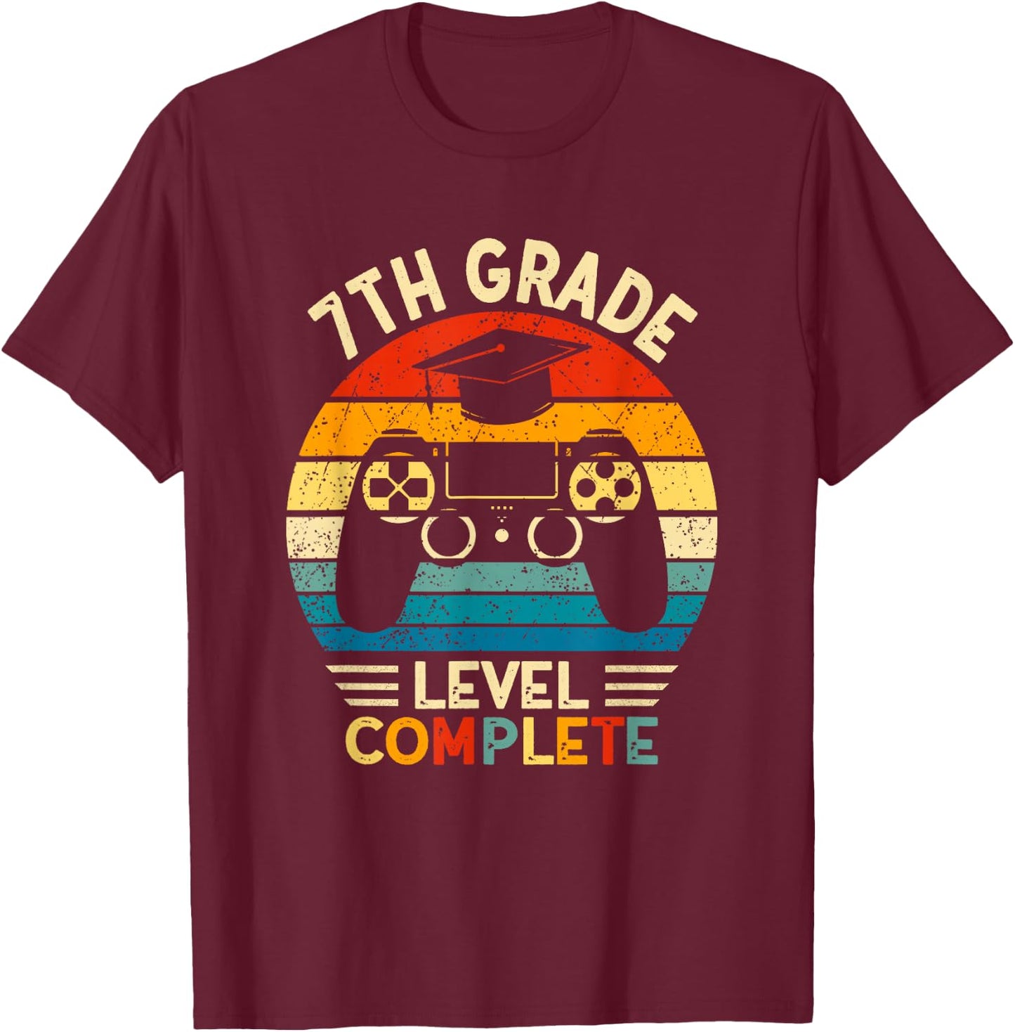 Seventh Grade Grad 2026 7th Grade Level Complete 2026 T-Shirt - T-Shirt | Maroon