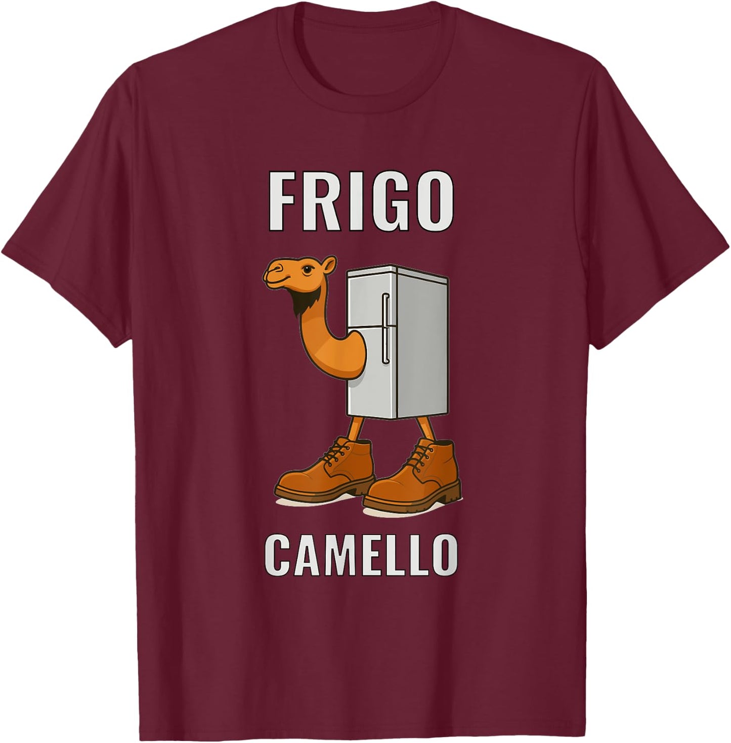 Frigo Camello Italian Absurd Meme Animal Mashup T-Shirt - T-Shirt | Maroon